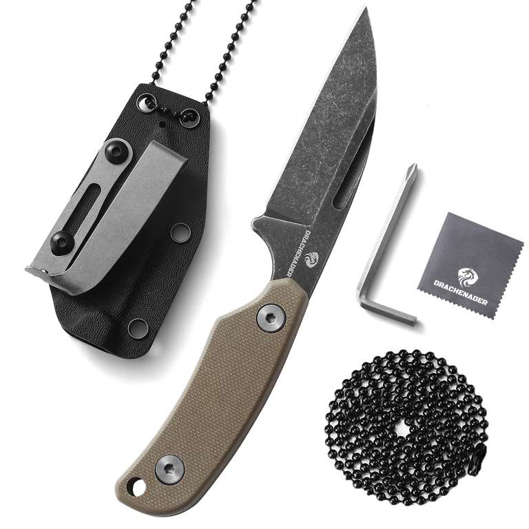 Couteau de Cou Mini Neck Knife - Lame Acier D2 + Manche G10