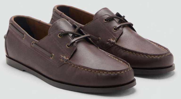 Chaussures Bateau Cuir Homme Mango Outlet Tailles 39 a 46