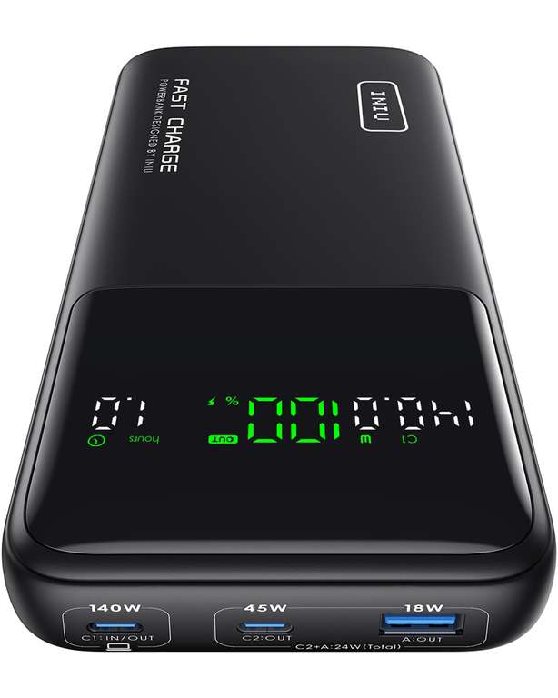 Batterie Externe INIU 140W 27000mAh USB-C PD 3.1 Charge Rapide