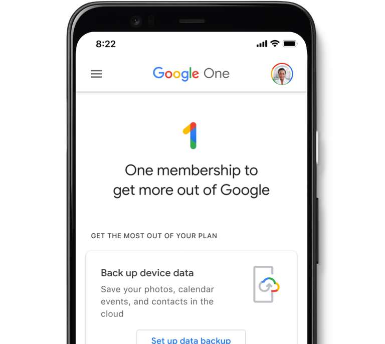 Google One 2 To Stockage Cloud 1 An -50% Nouveaux Abonnes