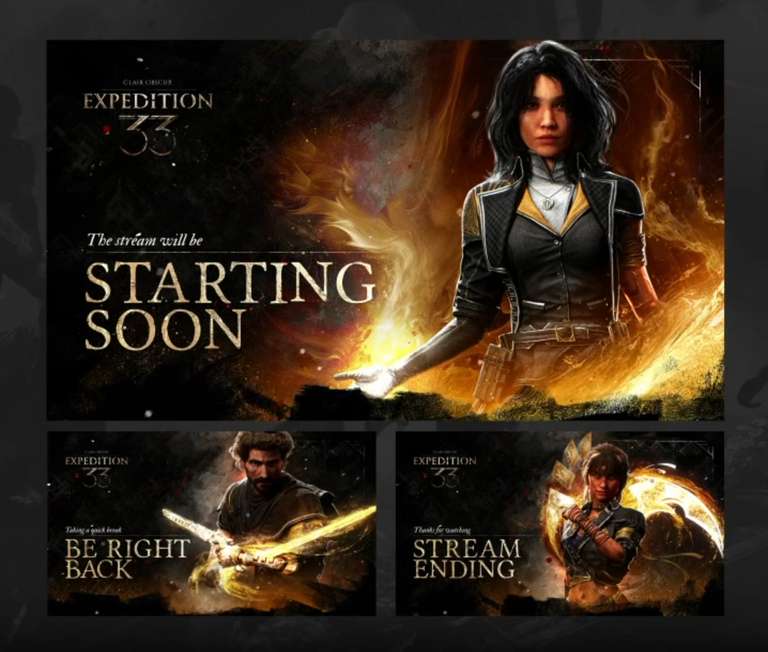 Pack Overlay Streaming Clair Obscur Expedition 33 Gratuit OBS Twitch