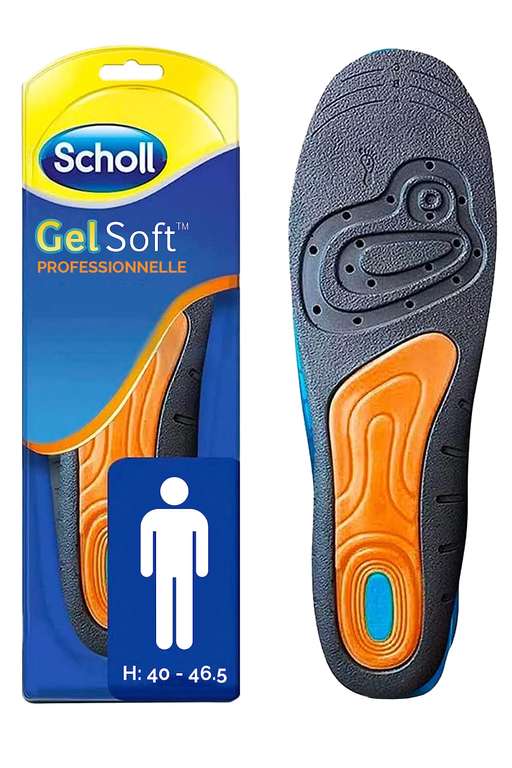 Semelles Scholl GelSoft Homme Professionnelles Tailles 40 a 46,5
