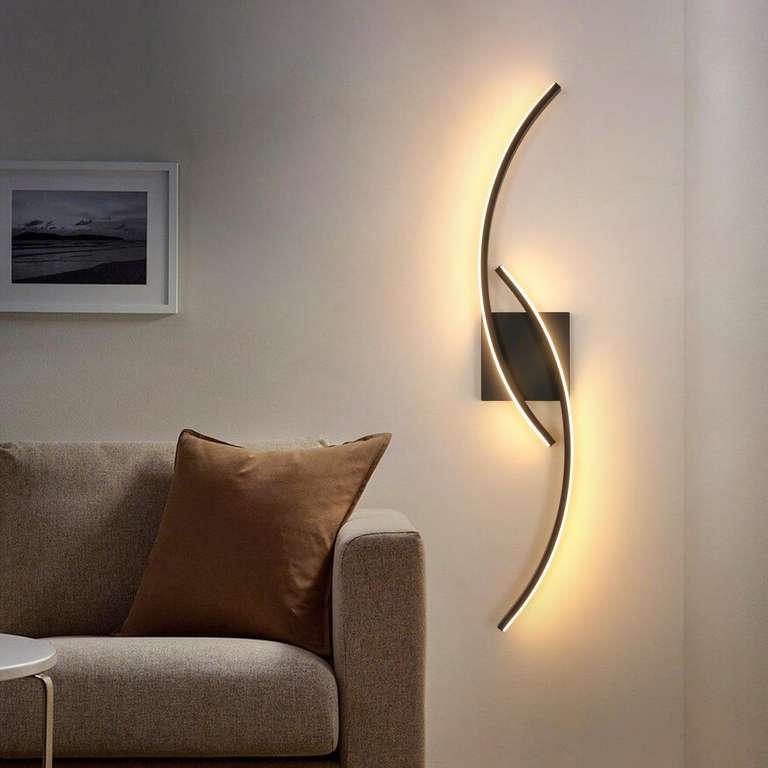 Applique Murale LED Comely 80cm 27W Noir Aluminium 3000K
