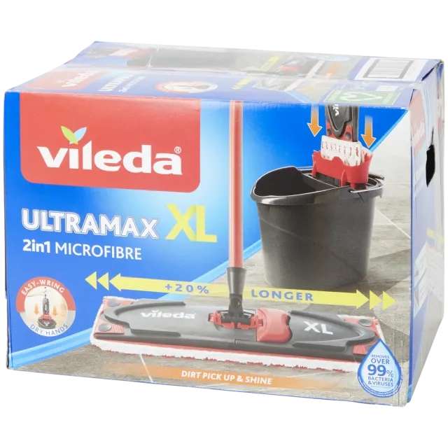 Balai Serpilliere Vileda Ultramax XL Set Complet Seau Action