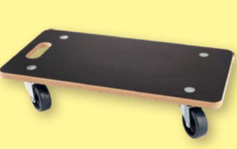 Plateau Manutention Roulettes 250kg Rectangulaire ou Rond Aldi