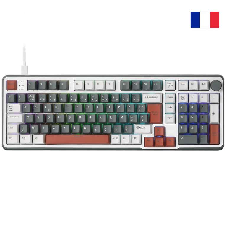 Clavier Mecanique Magnetique RK Royal Kludge C98 HE AZERTY 8000Hz