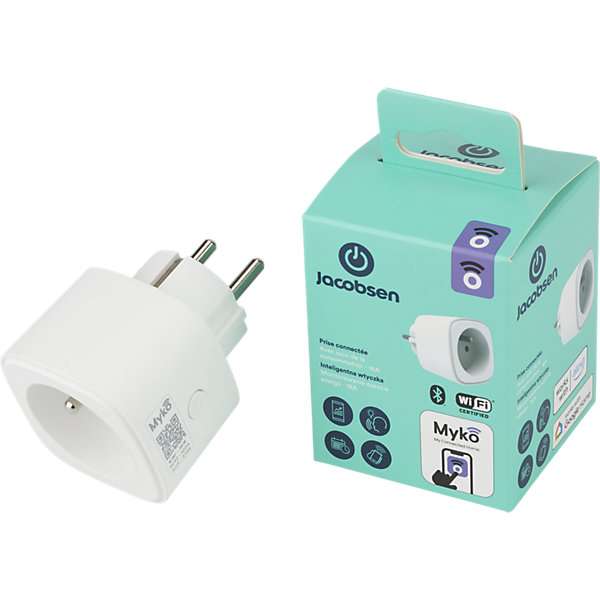 Prise Connectee WiFi Jacobsen Myko 16A Suivi Consommation Energie