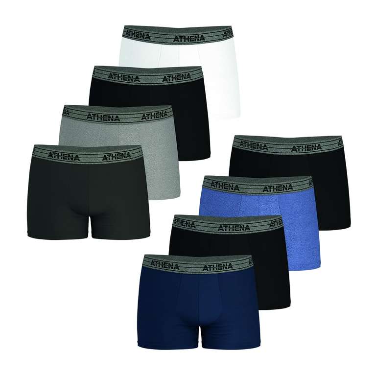 Lot 8 Boxers Homme Athena Coton Stretch Tailles S a 4XL