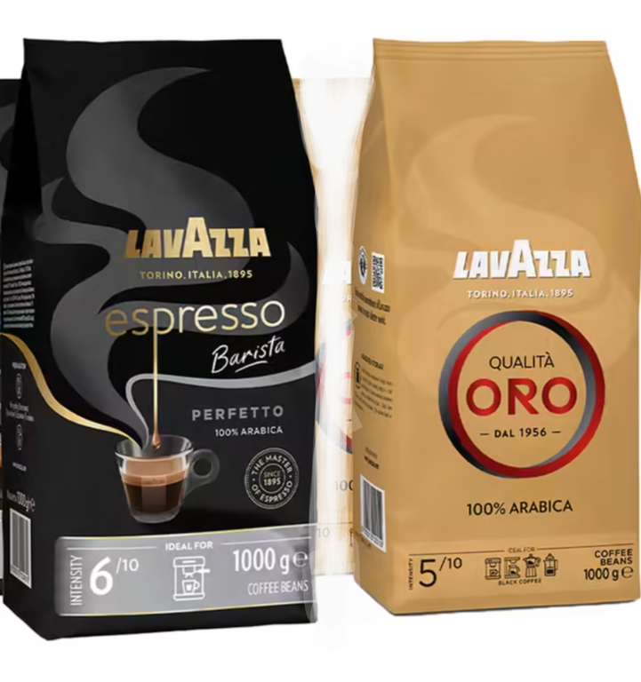 Cafe Grains Lavazza 1kg Espresso Barista ou Qualita Oro Auchan