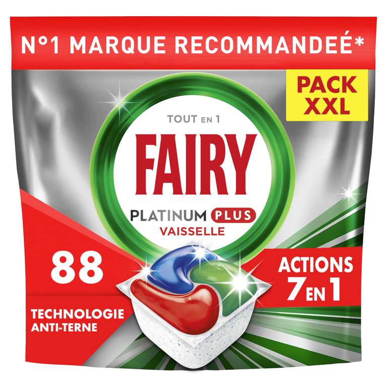 Fairy Platinum Plus 88 Capsules Lave-Vaisselle 16 Centimes Piece