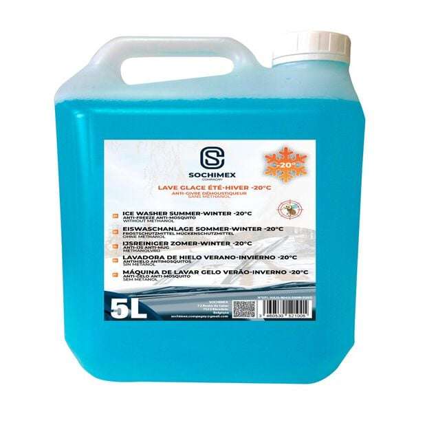 Bidon 5 litres Lave-Glace Hiver -20 degres antigel pare-brise