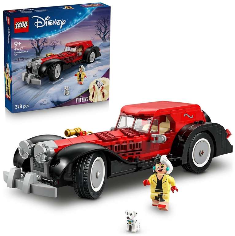 LEGO Disney 43277 La Voiture de Cruella d Enfer 101 Dalmatiens 378 pieces