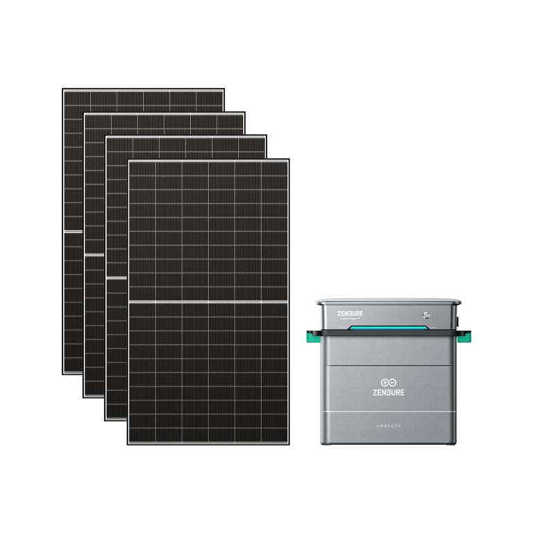 Kit solaire Zendure Solarflow Hyper 2000 batterie AB2000X 1920Wh 4 panneaux 500W