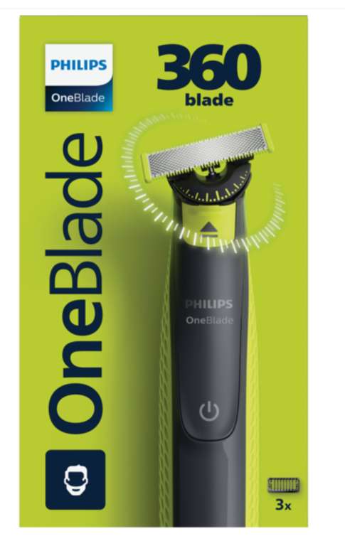 Rasoir Philips OneBlade 360 avec 3 sabots via carte fidelite Intermarche