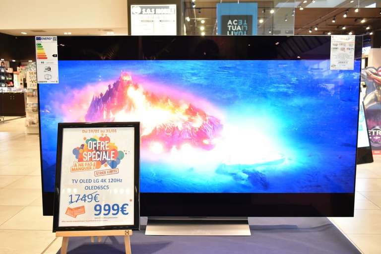 TV 65 pouces LG OLED65C5 OLED Evo AI 4K 144Hz Dolby Vision Atmos